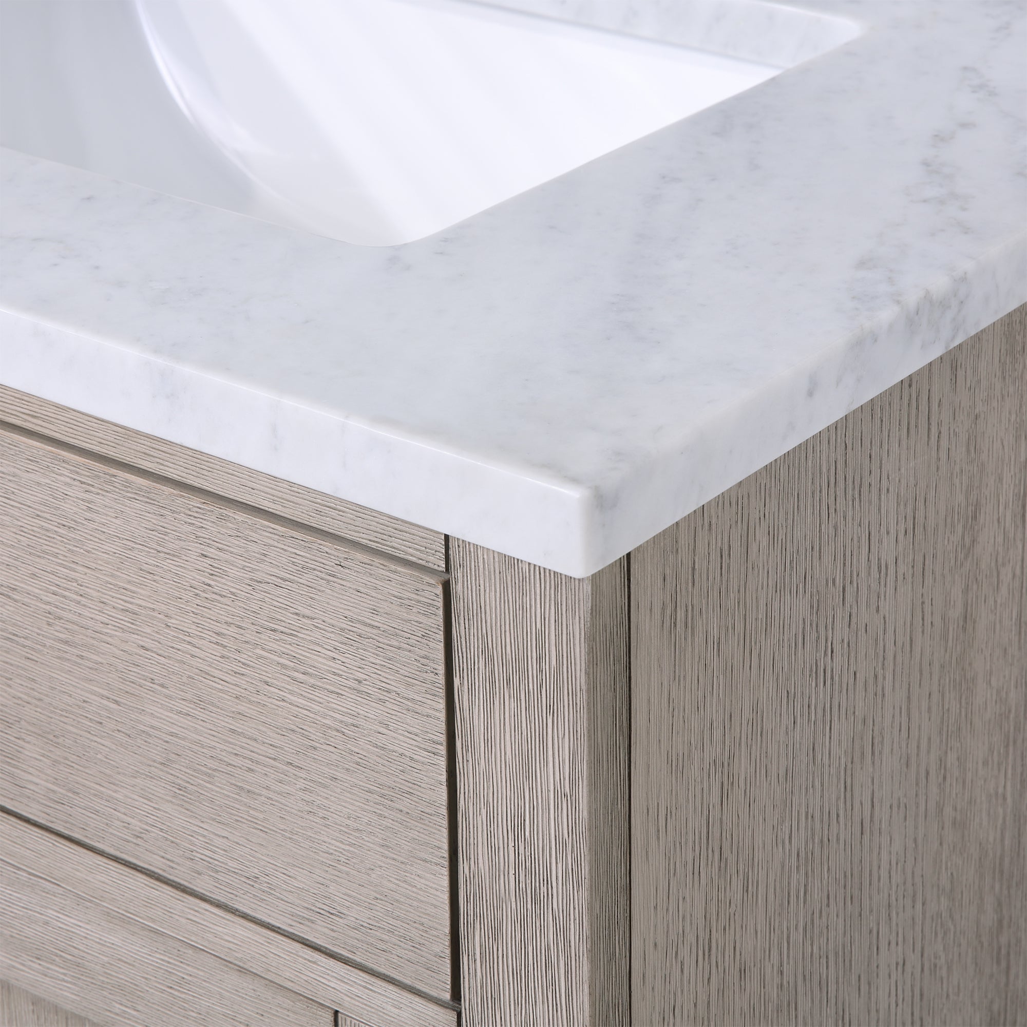 Water Creation | Chestnut 30 In. Single Sink Carrara White Marble Countertop Vanity In Grey Oak | CH30CW03GK-000000000 Water Creation | Chestnut 30 In. Single Sink Carrara White Marble Countertop Vanity In Grey Oak | CH30CW03GK-000000000