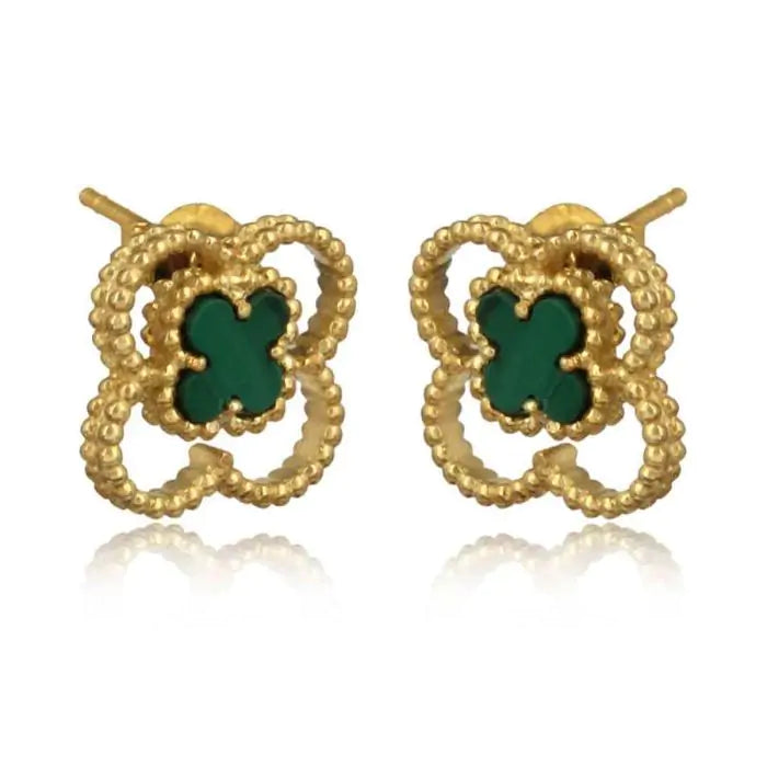 4 Leaf Clover Studs - Gold