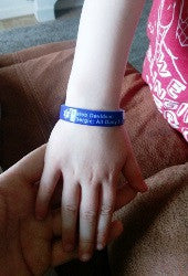 Children's medical alert silicone wristband dairy soya allergies