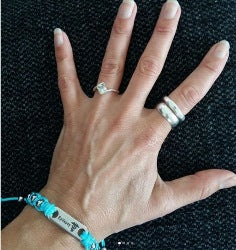 Epilepsy bracelet turquoise womens medical id