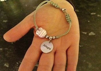 Ladies name bracelet protector good luck owl charm personalised