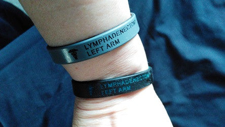 Lymphadenectomy medical alert bracelet custom engraved