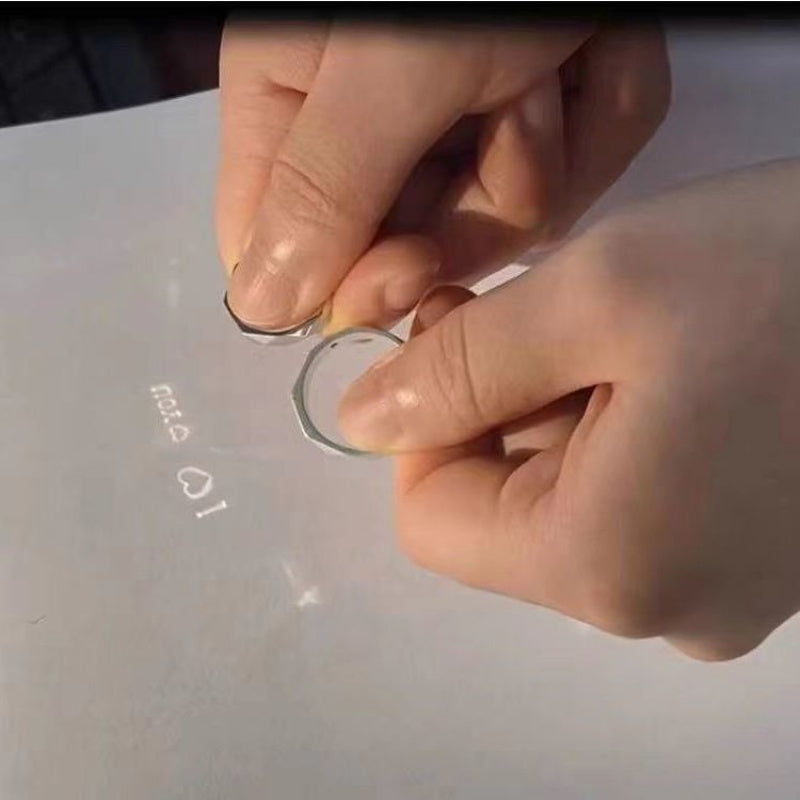 Disney Tiktok in the name of light ring lovers' matching ring Creative Design Valentine's Day gift for girlfriend|
