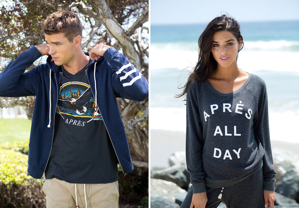 APRES ALL DAY HACCI PULLOVER CREW WAVES ESSENTIALS HOODIE