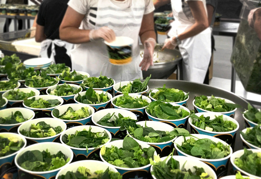 LA Kitchen in Los Angeles revealing the power of food salad prep