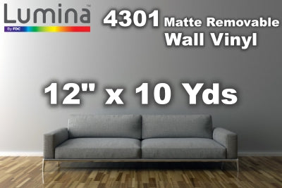 Lumina® 4301 Matte Removable Vinyl 12" x 10 Yards