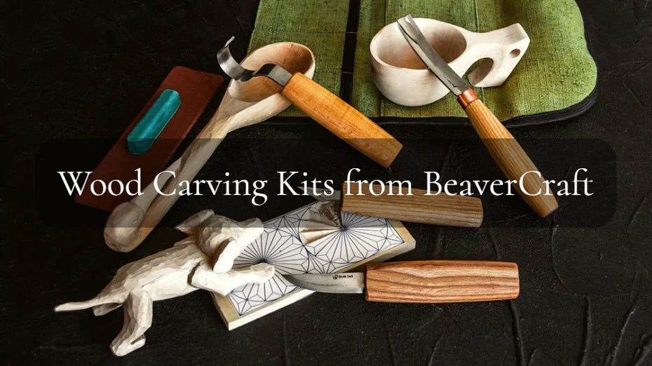 Beavercraft S15 Whittling Wood Carving Kit, Wood Carving Tools Set, Chip  Carving Knife Kit, Whittling Knife Set Whittling Tools Wood Carving Wood  for