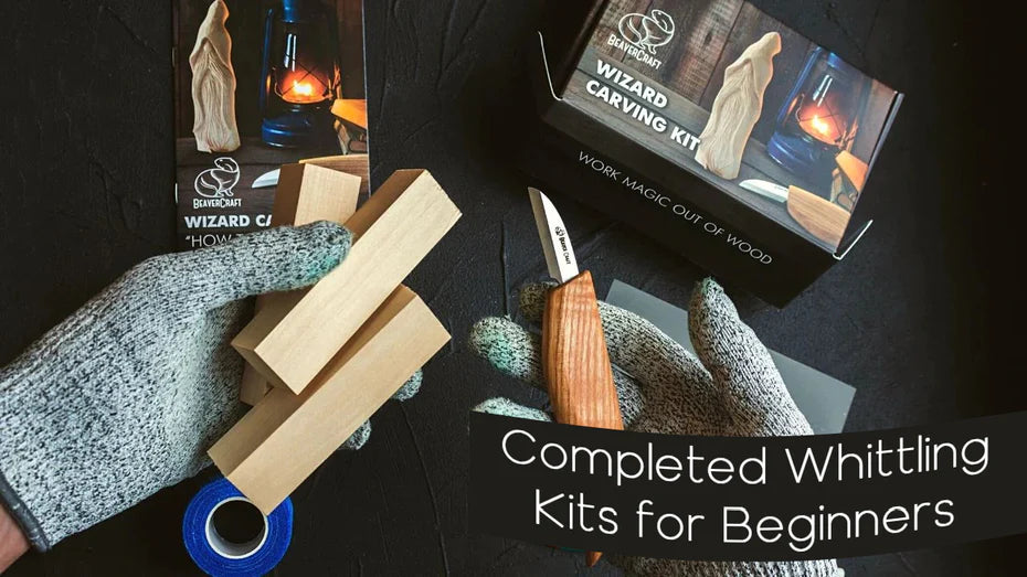 Completed Whittling Kits for Beginners – Everything Included in a