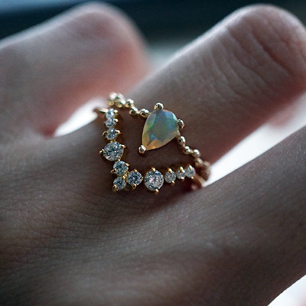 tippy taste jewelry opal drop ring