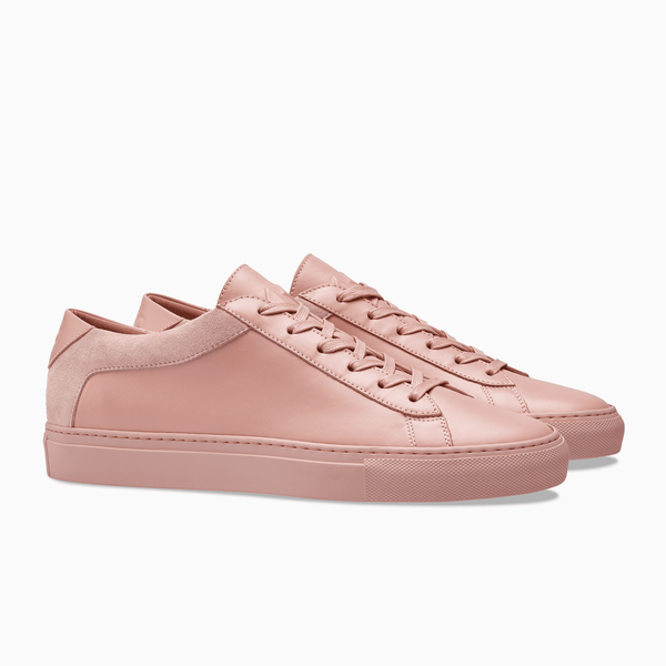 womens pink leather sneakers