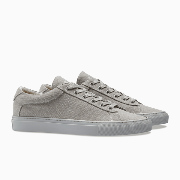 gray canvas sneakers