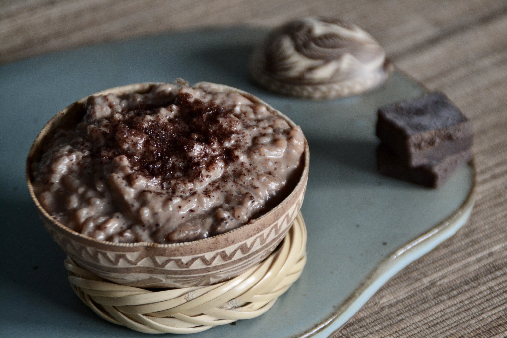 Chocolate Rice Pudding with sweetened condensed milk