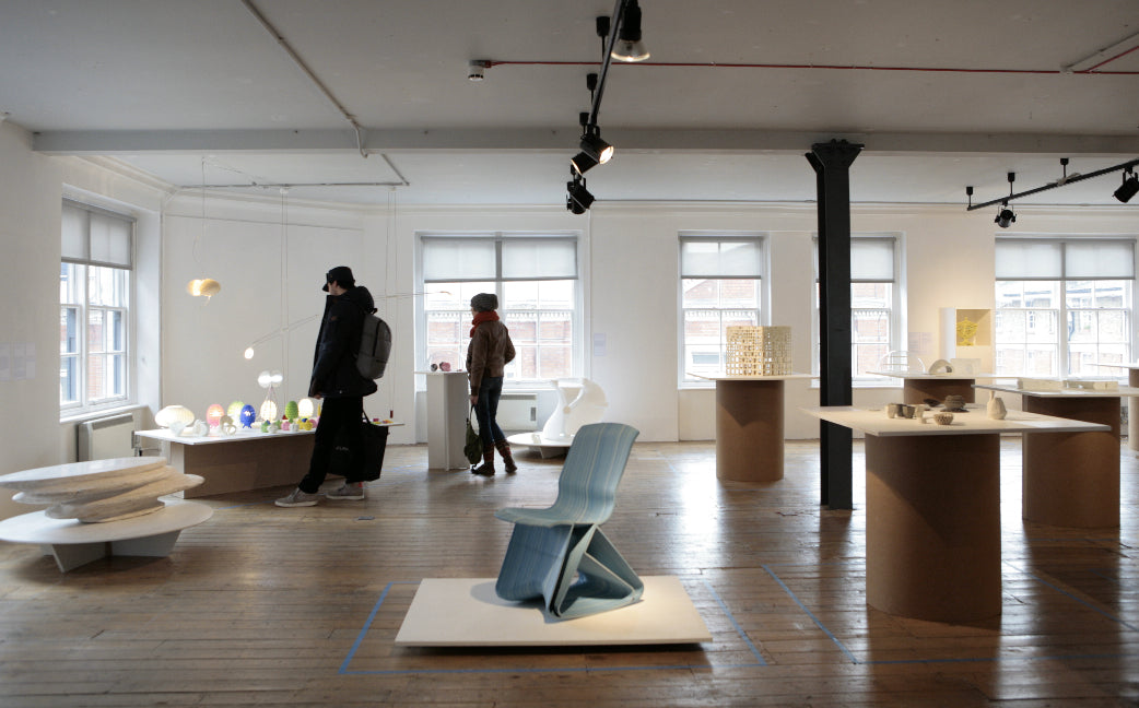 Send to Print / Print to Send, aram gallery, london (uk) dirk vander kooij flow rocking chair robot print recycled