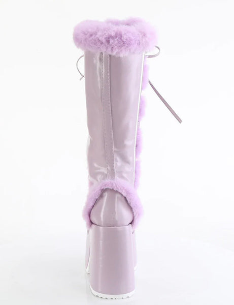 Demonia Camel 311 Platform Boots Lilac Tibbs And Bones 0046