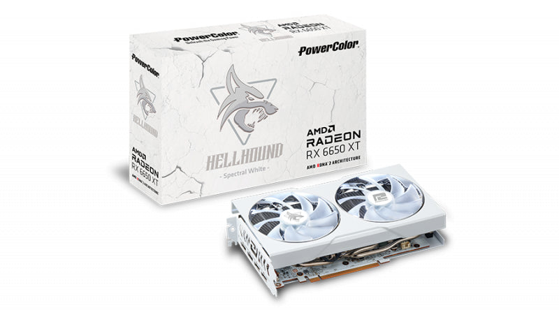 PowerColor Hellhound Spectral White AMD Radeon RX 6650 XT 8GB