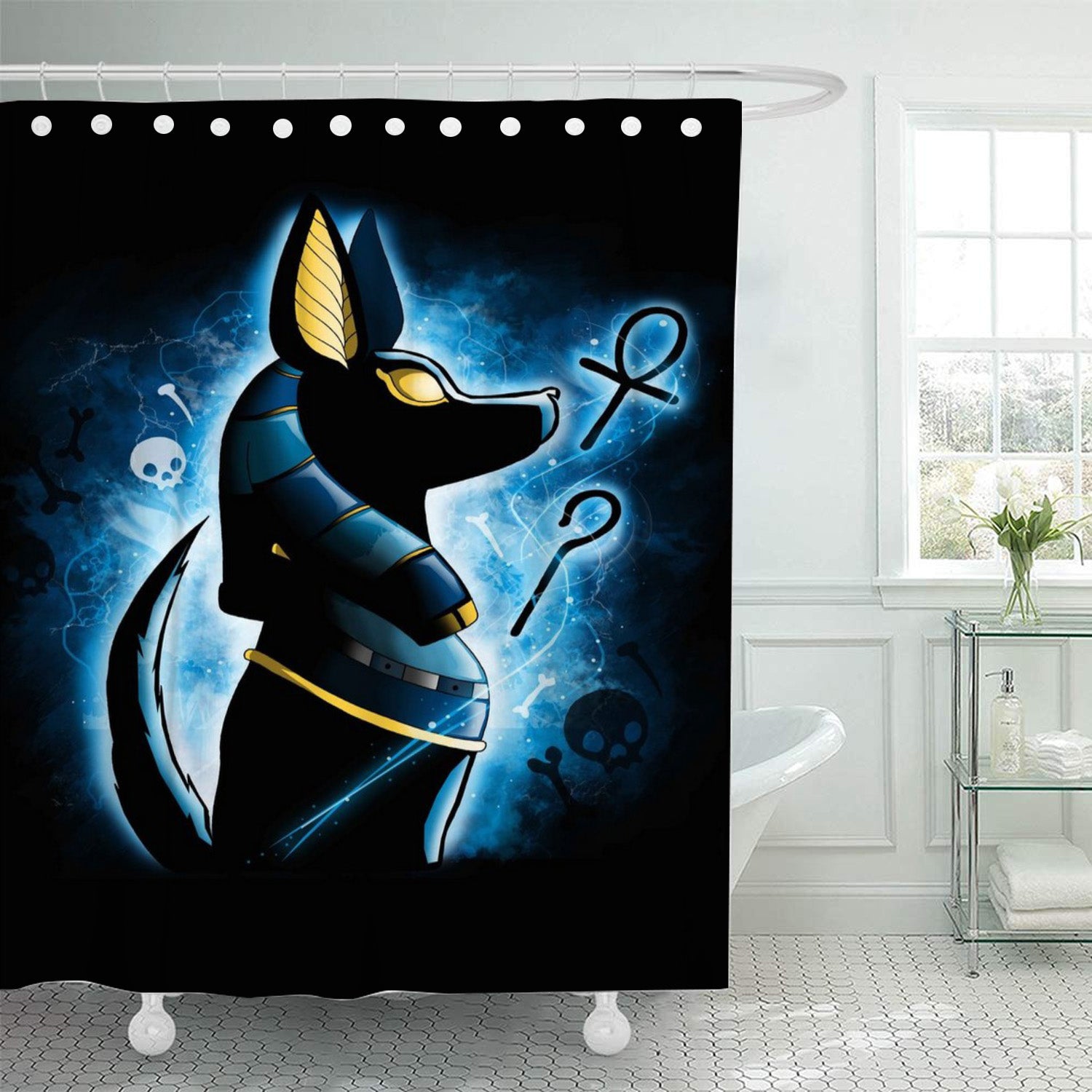 anubis shower curtain