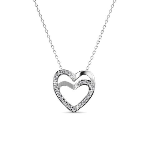 Destiny Sapphira Heart Necklace with Swarovski Crystals