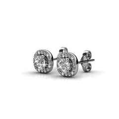 Destiny Gia Earrings with Swarovski Crystals - White