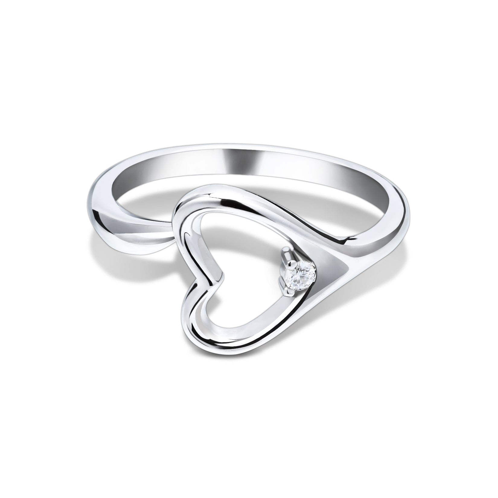 Open Heart Diamond Ring – Lindsey Leigh Jewelry