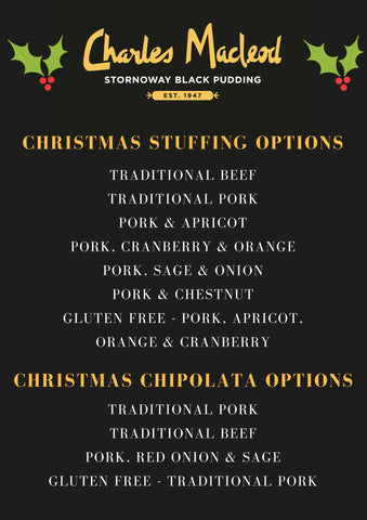 Stuffing and Chipolata options