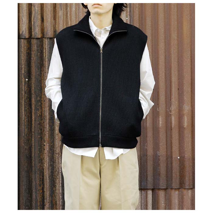 インテリム INTERIM ポケット付き ドライバーズ ジップベスト WITH POCKET HYPER BIG HAND FRAMED  DRIVERS ZIP KNIT VEST (IT22A107-WITHPK)