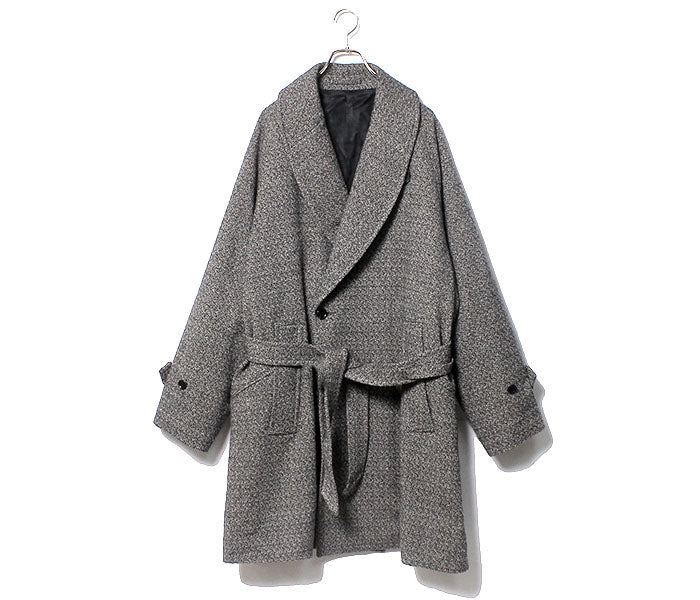 ulterior for manhole woolsilk tweed coat-