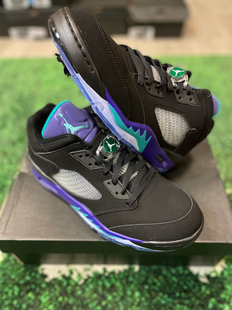 jordan 5 black grape golf