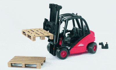 BRUDER - LINKE FORK LIFT H30d W/2 pallets 02511