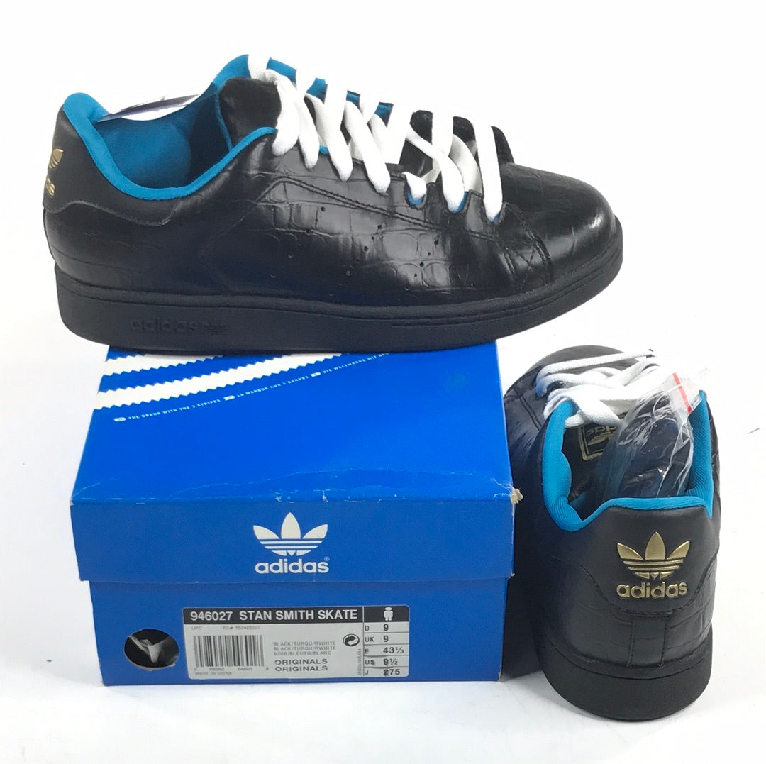 Dejar abajo Escalera Miau miau Adidas Stan Smith Skate BLACK/TURQU/RWHITE 946027 US Mens Size 9.5 –  western-skate-co