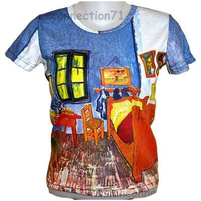 Van Gogh BEDROOM in ARLES Fine Art Print T Shirt Miss S M L XL Short Sleeve