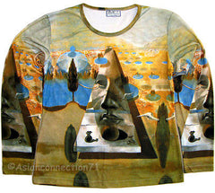 Salvador Dali PYRAMID Of FORTUNE Long Sleeve Fine Art Print T Shirt Misses S M L XL