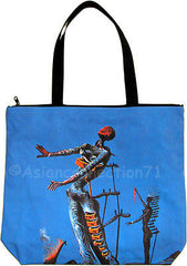 BURNING GIRAFFE Salvador Dali Fine Art Print Bag Purse Tote L Large