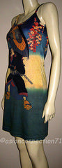 KABUKI Japanese UKIYOE Art Print Dress Misses S M L XL