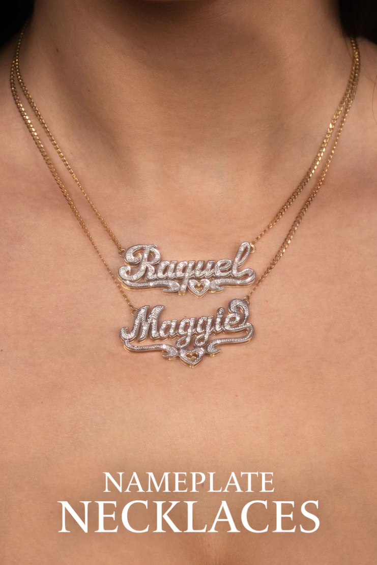 ghetto name plate necklace