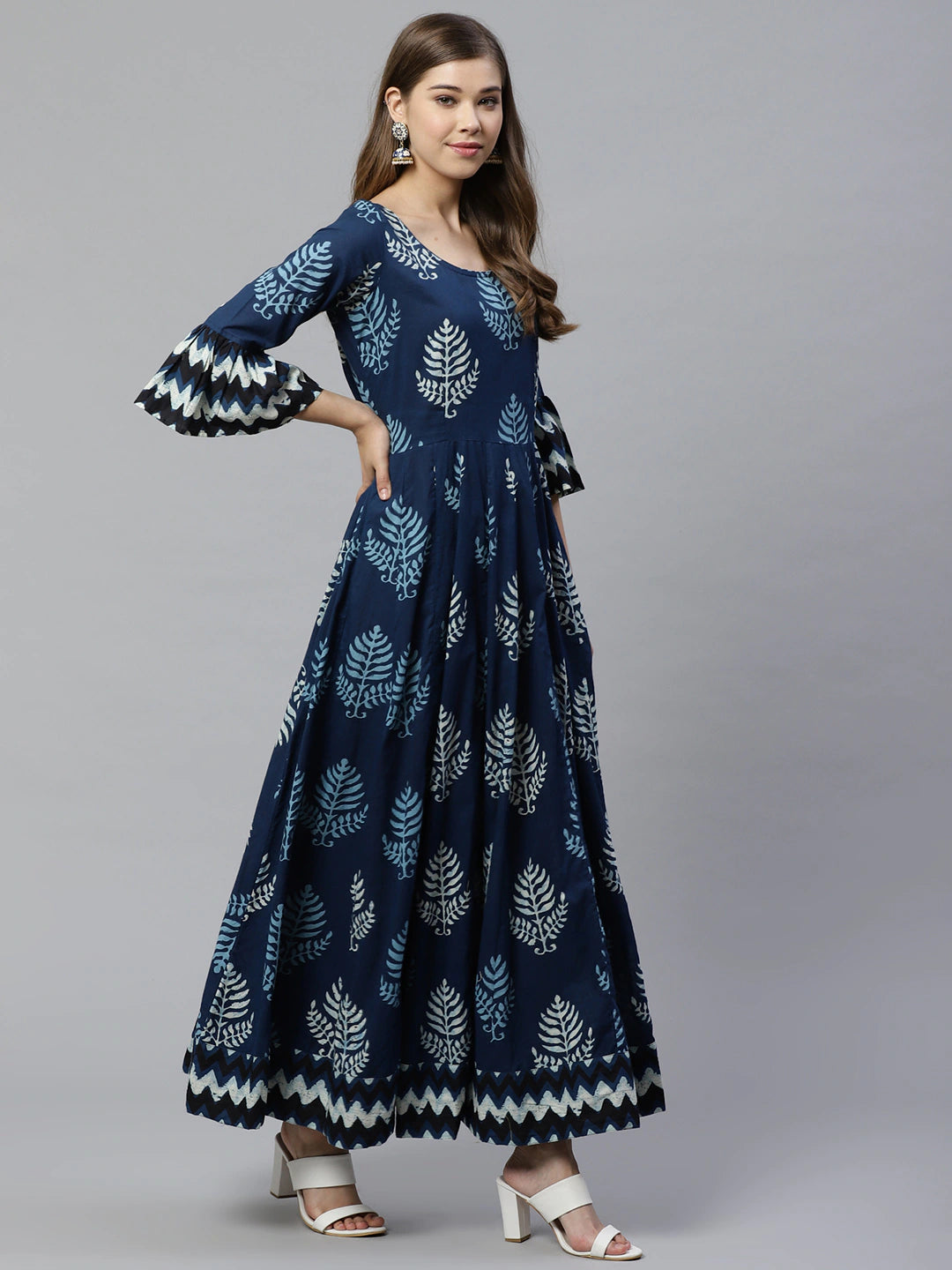 Blue Anarkali Kurti
