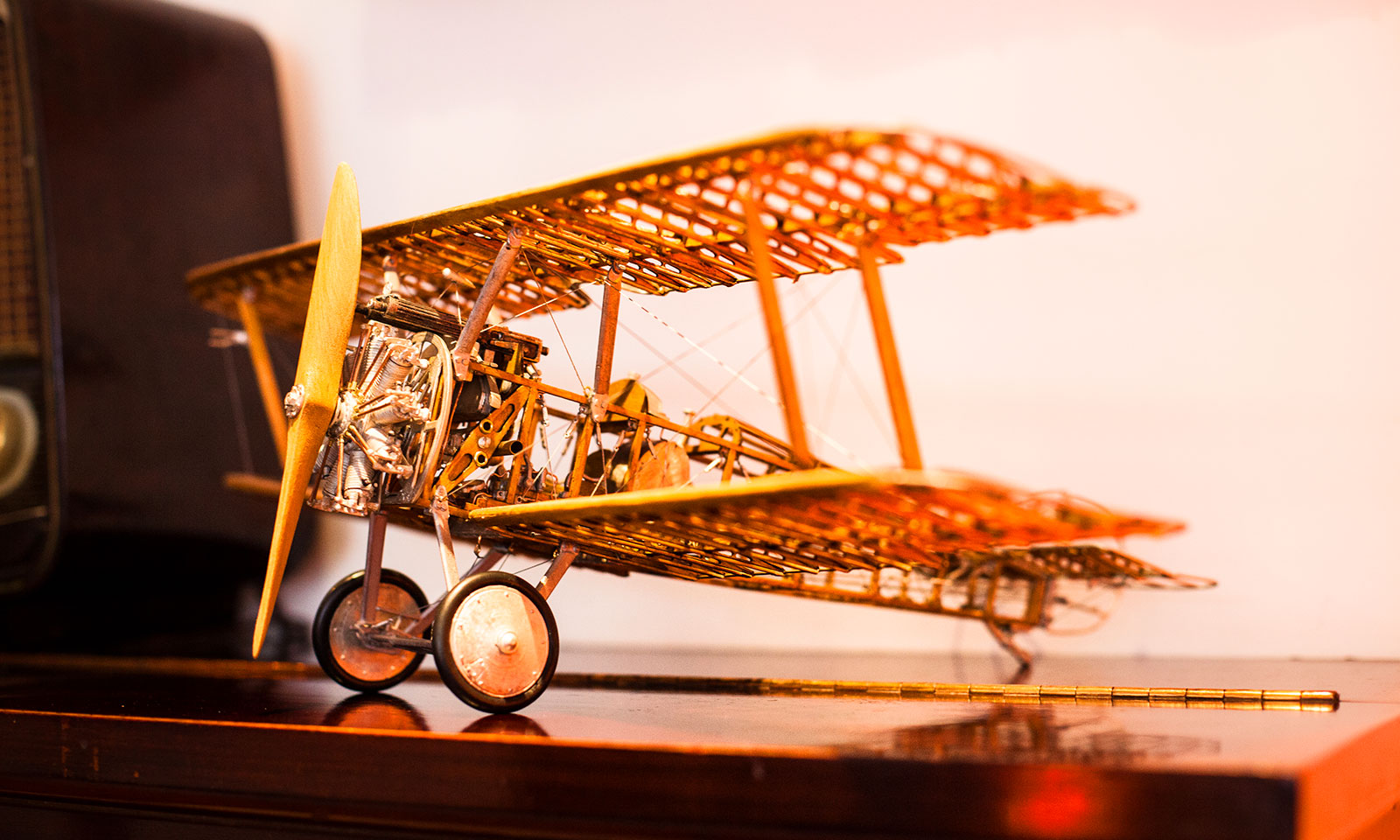 A model airplane on our piano. We love the little touches.