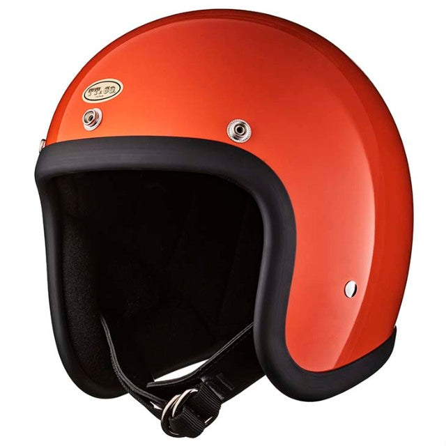 TT&CO. NEW MODEL 500-TX STANDARD ORANGE 3/4 OPEN FACE MOTORCYCLE