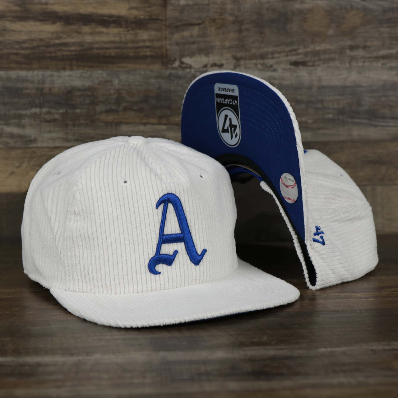 The Corduroy Philadelphia Athletics Cooperstown Snapback | 47 Brand White