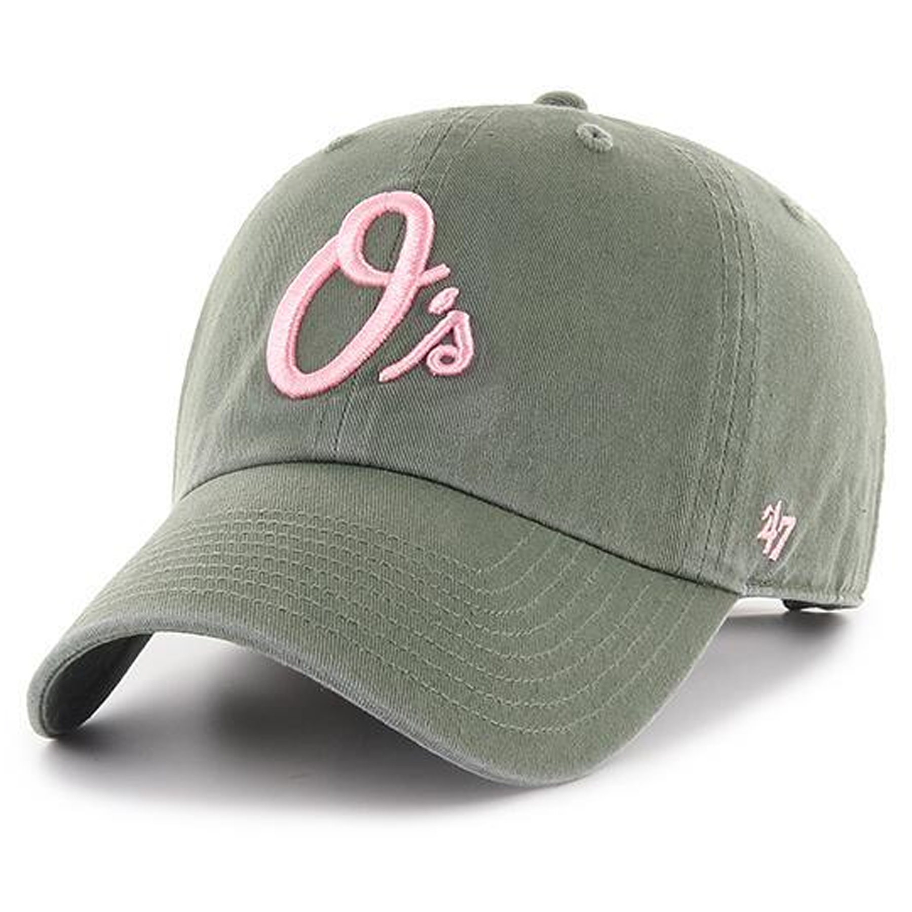 olive green orioles hat