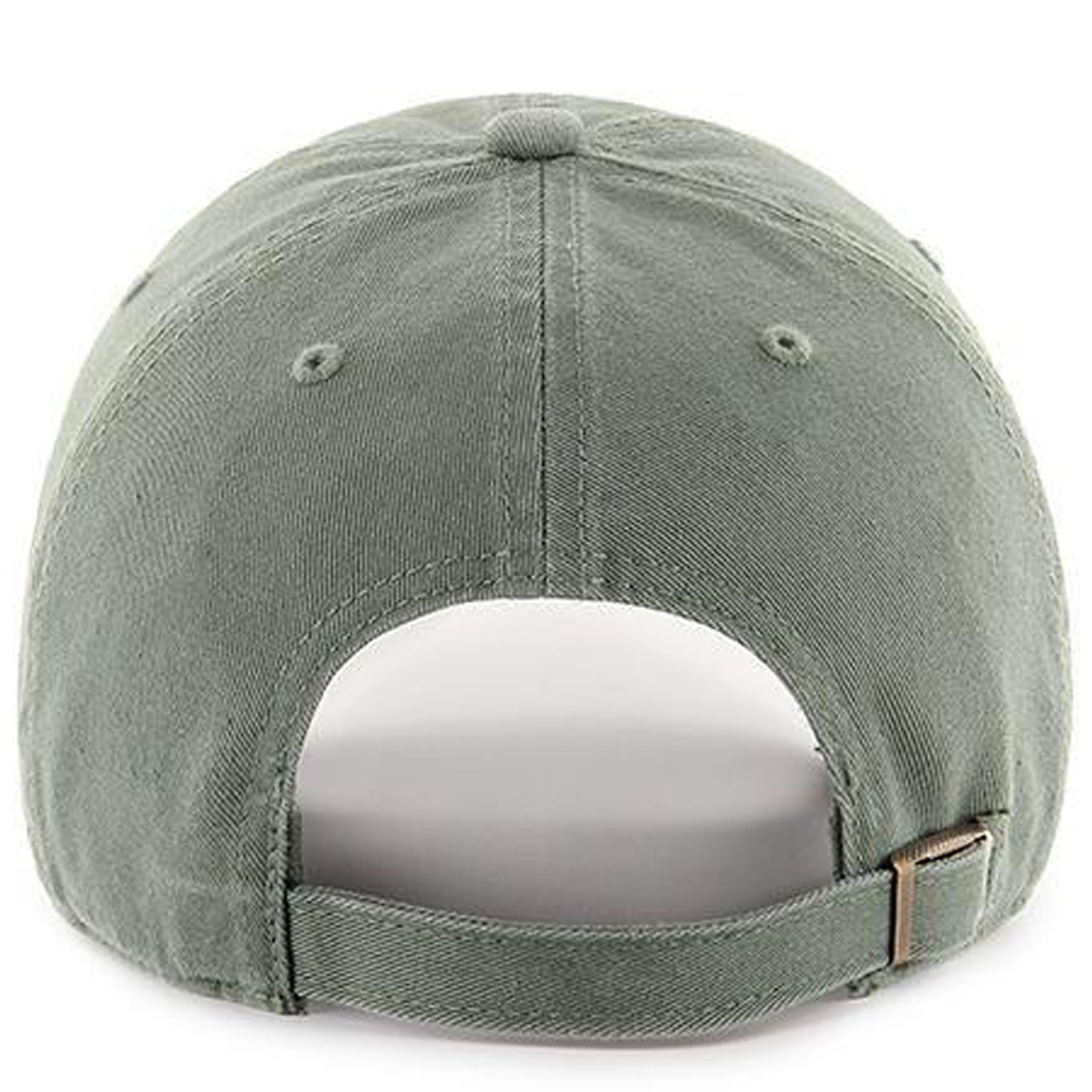 the back of the new york mets olive women's dad hat is an olive green adjustable strap