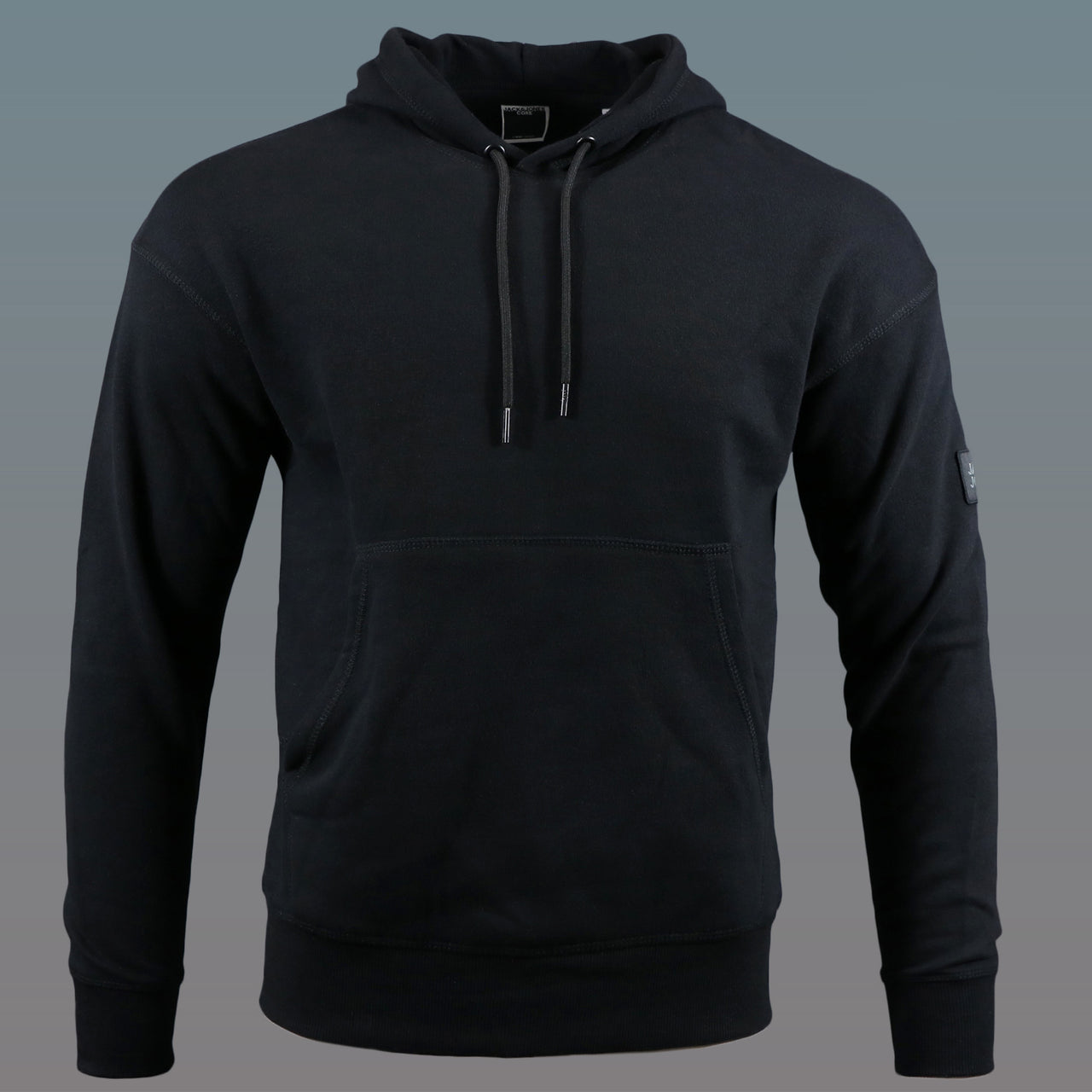 The Jack And Jones Jet Black Pullover Hoodie | Black Hoodie