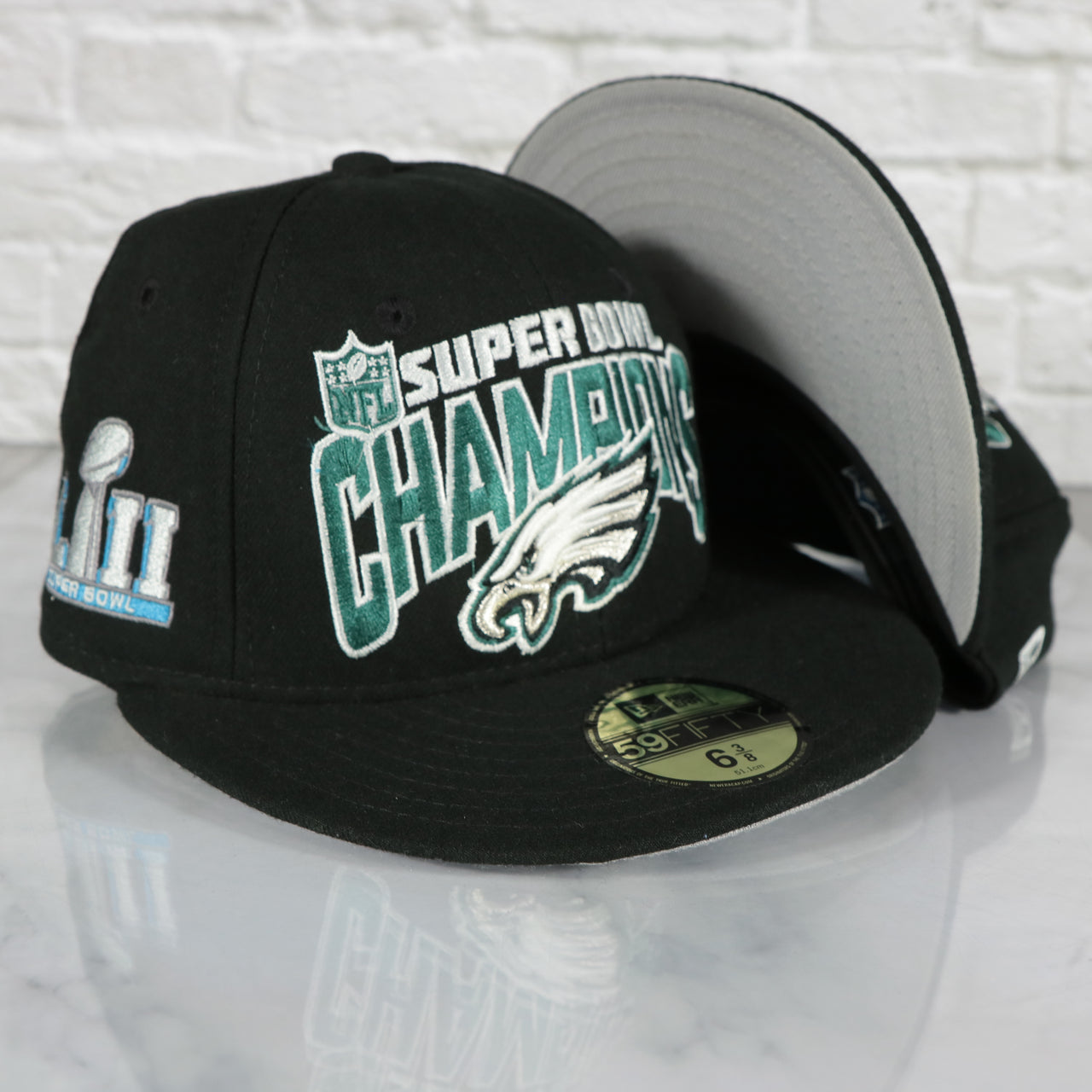 NEW ERA | PHILADELPHIA EAGLES | 2018 SUPER BOWL LII CHAMPIONS | 59FIFTY FITTED CAP | BLACK