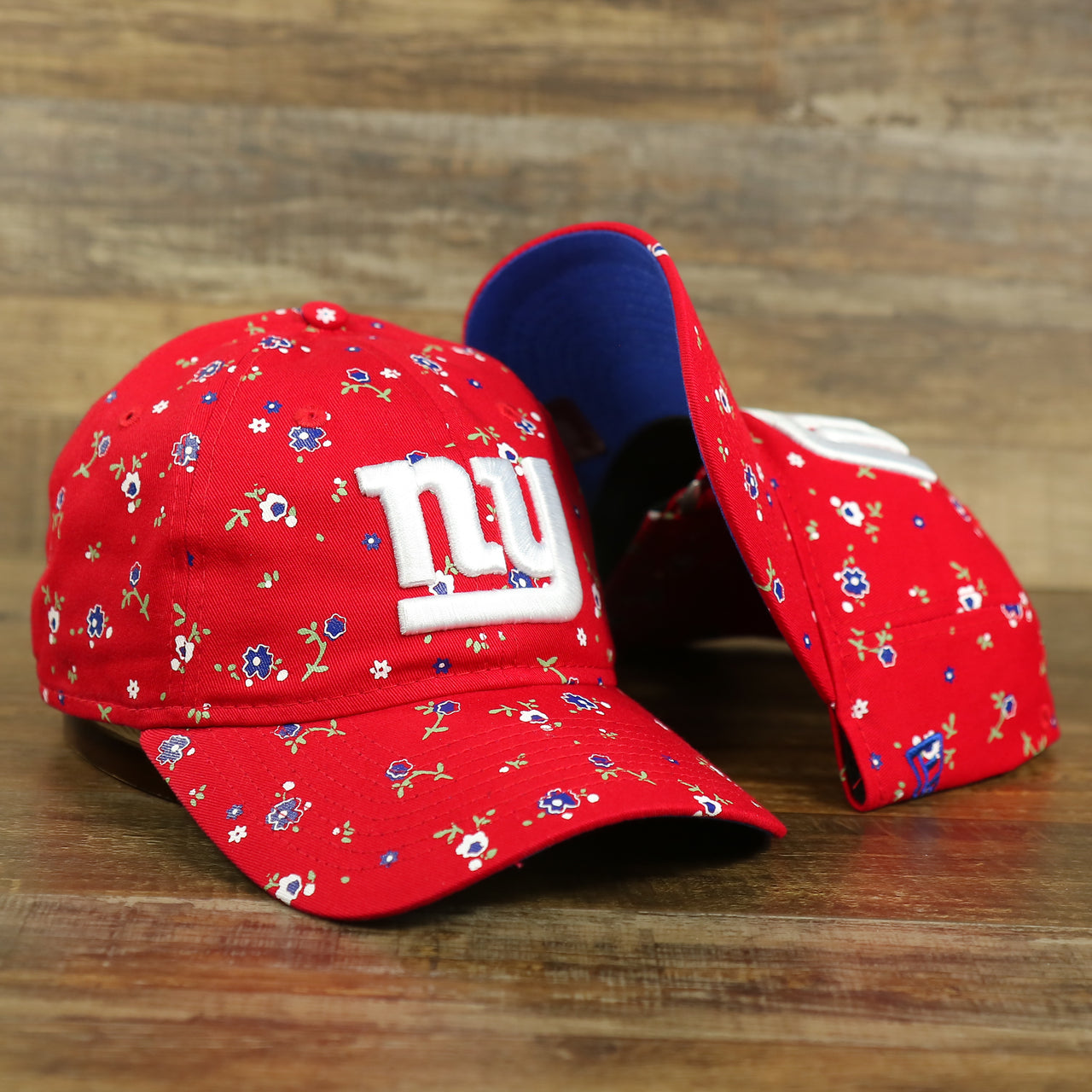 New York Giants Ladies Floral Bloom Micro Flower Pattern 9Twenty Dad Hat | Womens Floral Giants Hat