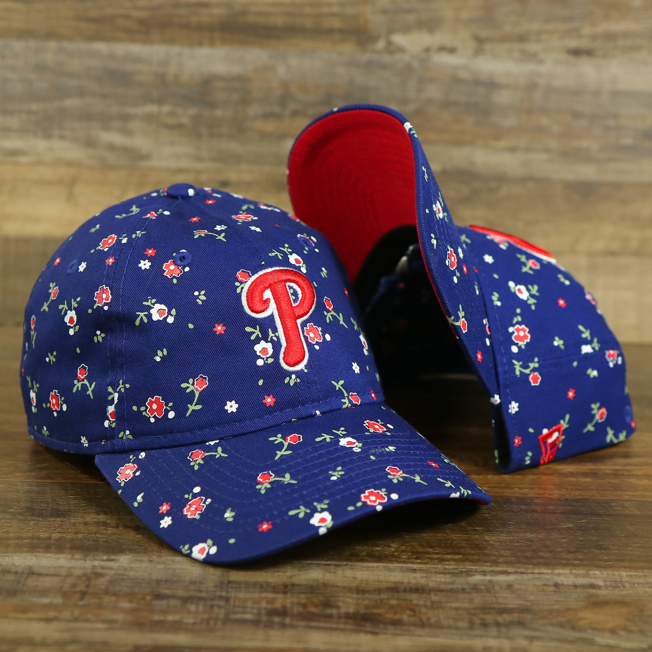 Philadelphia Phillies Ladies Floral Bloom Micro Flower Pattern 9Twenty Dad Hat | Womens Floral Phillies Hat