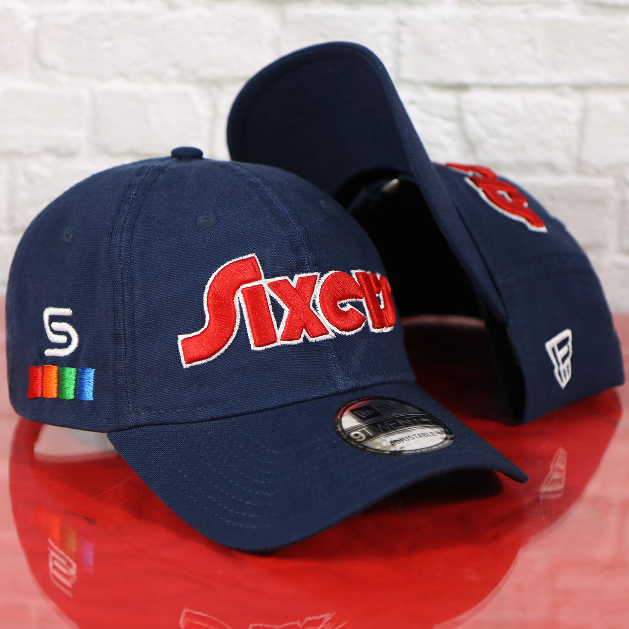 Philadelphia 76ers 2022 City Edition Sixers Script Spectrum Side Patch 9Twenty Dad Hat