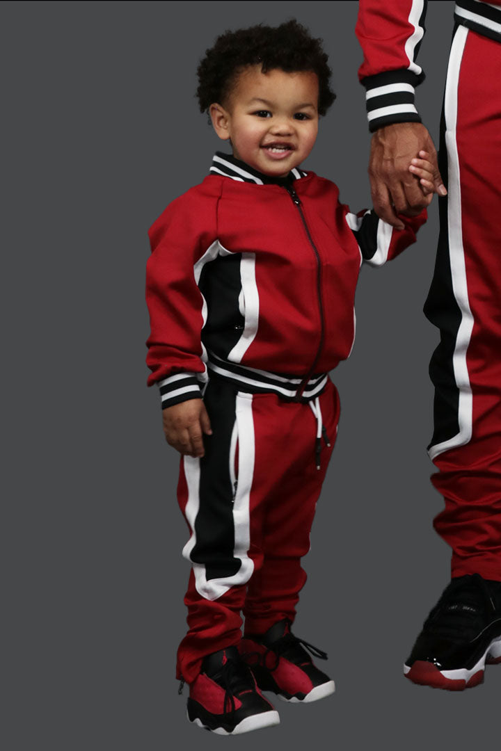 The Boy's Chicago Basketball Varsity Athletic Track Jacket Jordan Craig with the matching pants