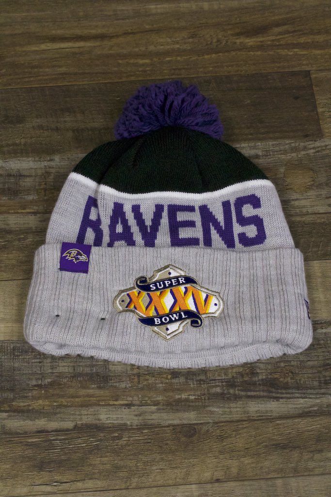 Ravens SuperBowl beanie | SuperBowl XXXV Baltimore Ravens Championship New Era Winter Beanie