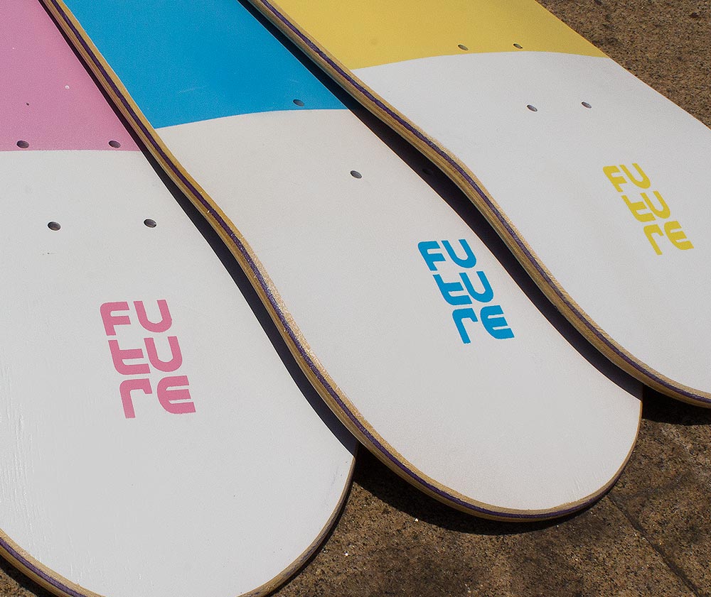 Shape Marfim Future Skateboards Serie Não Encoste Tail