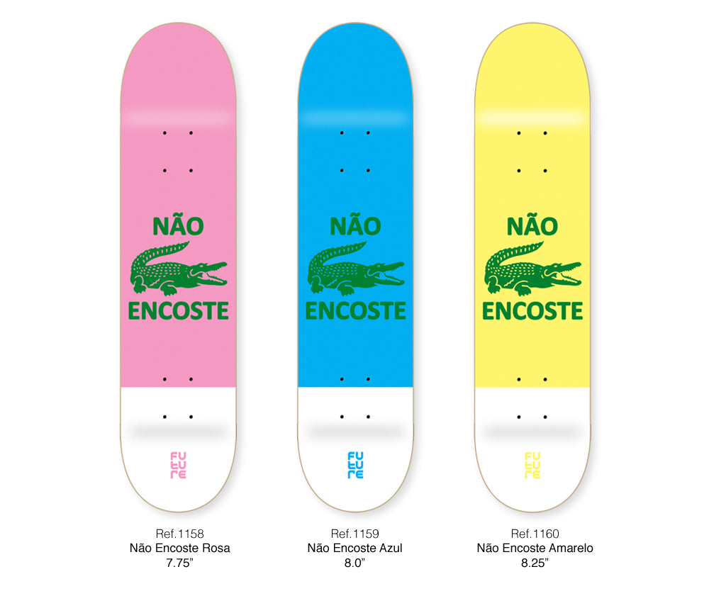Shape Marfim Future Skateboards Serie Não Encoste Medidas