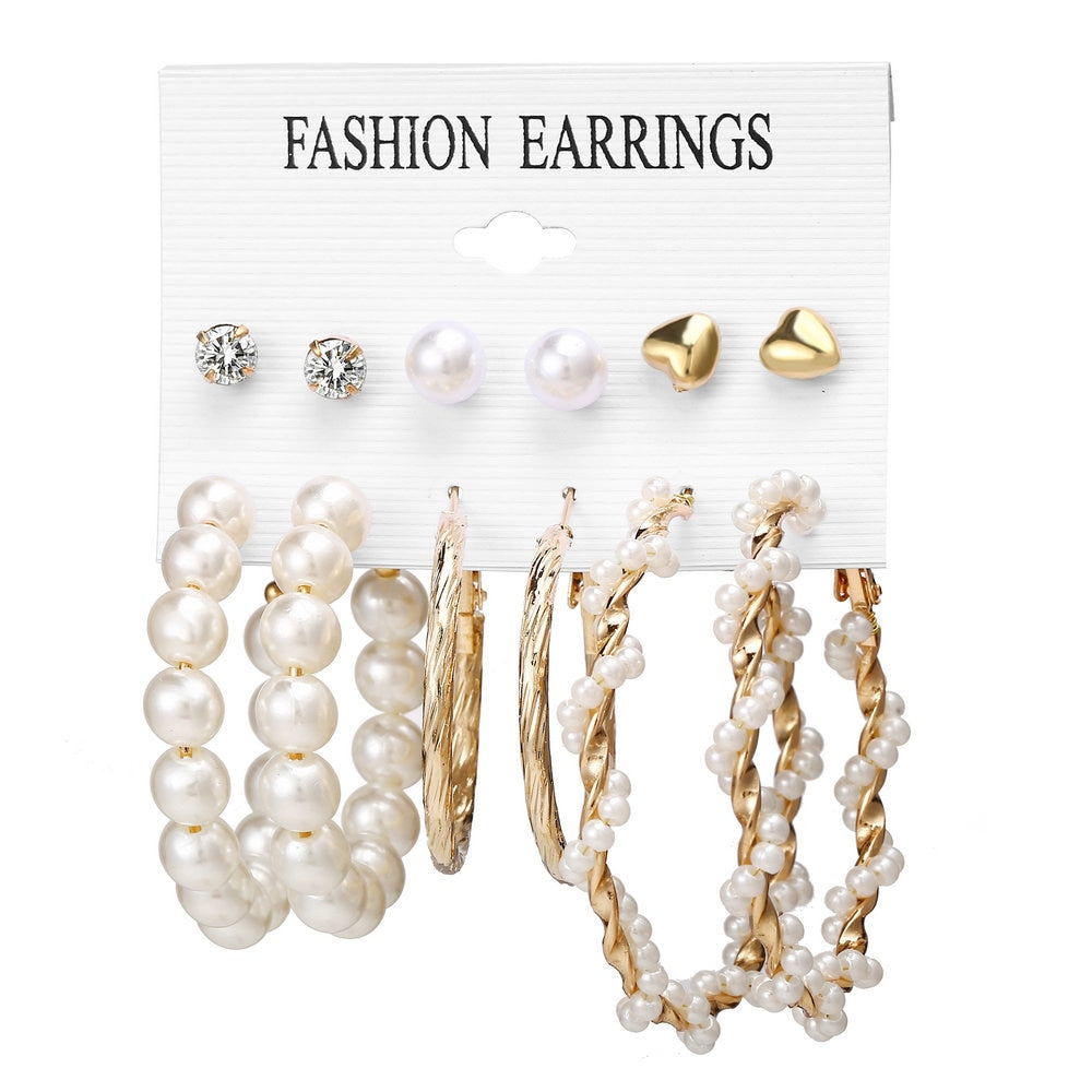 Vintage Gold Pearl Drop Earrings